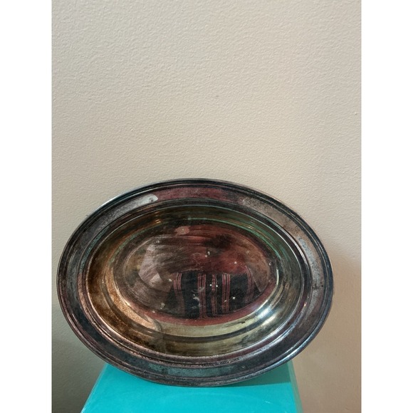 Kent Silversmiths Other - VTG Kent Silversmiths Vintage Silverplate Oval Serving Bowl Dish 11.5" Silver‎